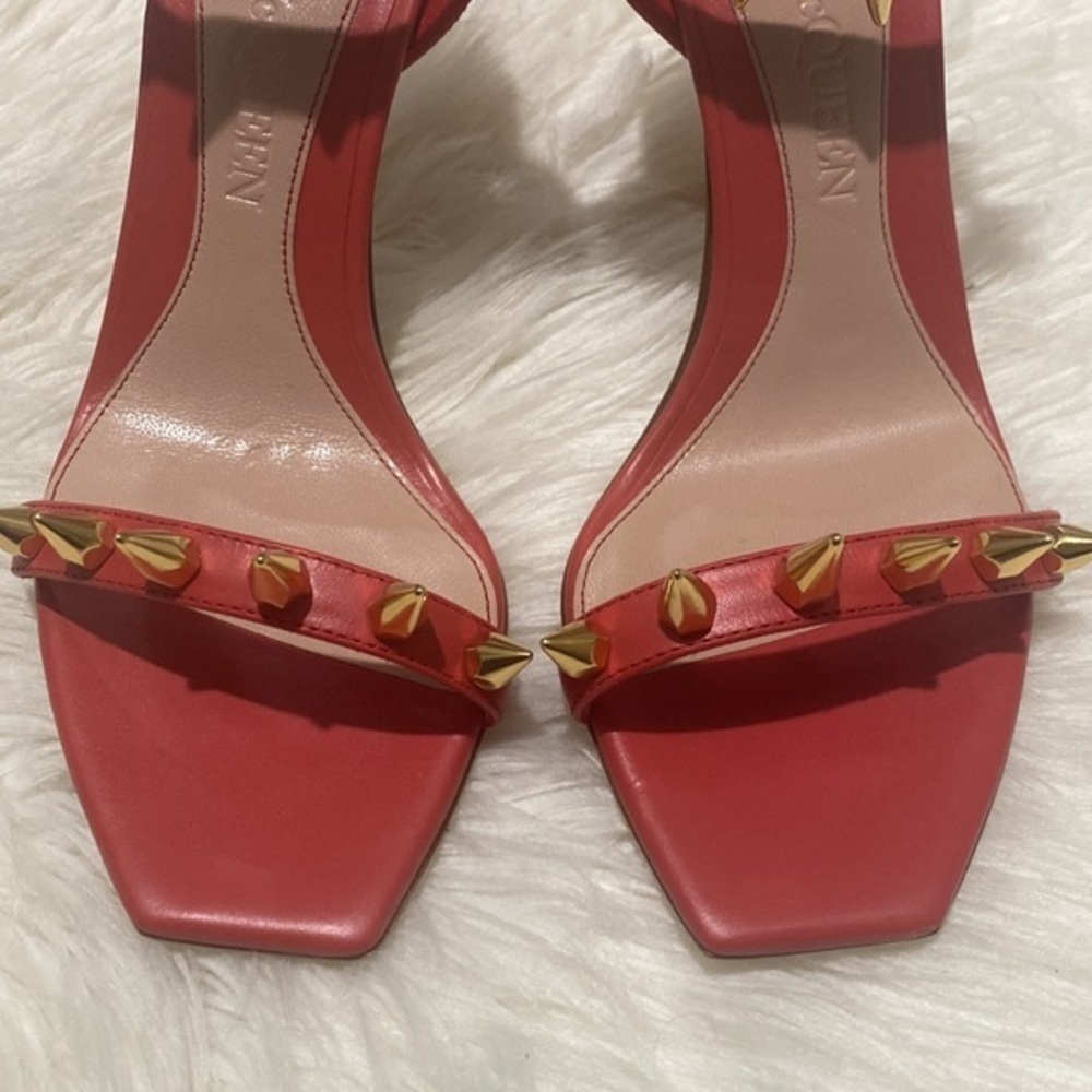 Alexander McQueen Punk stud Leather ankle strap sandals size 36.5EU - Picture 3 of 12
